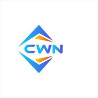 cwn diseño de logotipo de tecnología abstracta sobre fondo blanco. concepto de logotipo de letra de iniciales creativas cwn. vector