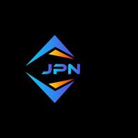 jpn diseño de logotipo de tecnología abstracta sobre fondo negro. concepto de logotipo de letra de iniciales creativas jpn. vector