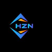 HZN abstract technology logo design on Black background. HZN creative initials letter logo concept. vector