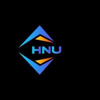 HNU abstract technology logo design on Black background. HNU creative initials letter logo concept. vector