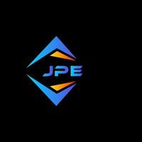 JPE abstract technology logo design on Black background. JPE creative initials letter logo concept. vector