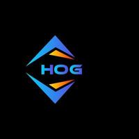 HOG abstract technology logo design on Black background. HOG creative initials letter logo concept. vector