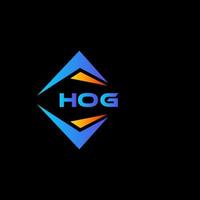 HOG abstract technology logo design on Black background. HOG creative initials letter logo concept. vector