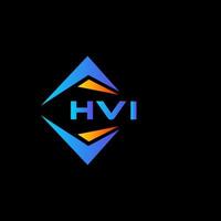 diseño de logotipo de tecnología abstracta hvi sobre fondo negro. concepto de logotipo de letra de iniciales creativas hvi. vector