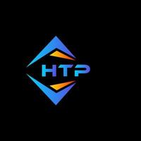 HTP abstract technology logo design on Black background. HTP creative initials letter logo concept. vector