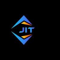 diseño de logotipo de tecnología abstracta jit sobre fondo negro. concepto de logotipo de letra de iniciales creativas jit. vector