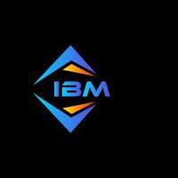 Diseño de logotipo de tecnología abstracta de ibm sobre fondo negro. Concepto de logotipo de letra de iniciales creativas de ibm. vector