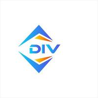 DIV abstract technology logo design on white background. DIV creative initials letter logo concept. vector