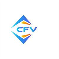 diseño de logotipo de tecnología abstracta cfv sobre fondo blanco. concepto de logotipo de letra de iniciales creativas cfv. vector