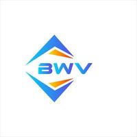 diseño de logotipo de tecnología abstracta bwv sobre fondo blanco. concepto de logotipo de letra de iniciales creativas bwv. vector