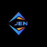 JEN abstract technology logo design on Black background. JEN creative initials letter logo concept. vector