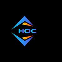 HOC abstract technology logo design on Black background. HOC creative initials letter logo concept. vector