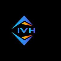 Diseño de logotipo de tecnología abstracta ivh sobre fondo blanco. concepto de logotipo de letra de iniciales creativas ivh. vector