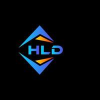 diseño de logotipo de tecnología abstracta hld sobre fondo negro. concepto de logotipo de letra de iniciales creativas hld. vector