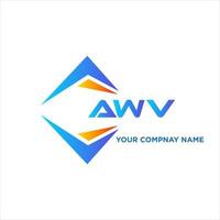 diseño de logotipo de tecnología abstracta awv sobre fondo blanco. concepto de logotipo de letra de iniciales creativas awv. vector