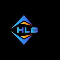 diseño de logotipo de tecnología abstracta hlb sobre fondo negro. concepto de logotipo de letra de iniciales creativas hlb. vector