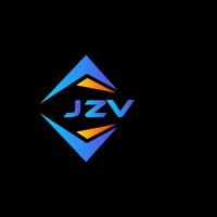 jzv diseño de logotipo de tecnología abstracta sobre fondo negro. concepto de logotipo de letra de iniciales creativas jzv. vector