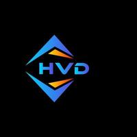 HVD abstract technology logo design on Black background. HVD creative initials letter logo concept. vector