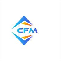 diseño de logotipo de tecnología abstracta cfm sobre fondo blanco. concepto de logotipo de letra de iniciales creativas de cfm. vector