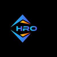 HRO abstract technology logo design on Black background. HRO creative initials letter logo concept. vector