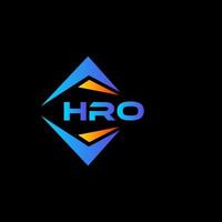 diseño de logotipo de tecnología abstracta hro sobre fondo negro. concepto de logotipo de letra de iniciales creativas hro. vector