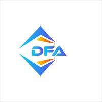 diseño de logotipo de tecnología abstracta dfa sobre fondo blanco. Concepto de logotipo de letra de iniciales creativas de dfa. vector