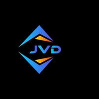 jvd diseño de logotipo de tecnología abstracta sobre fondo negro. concepto de logotipo de letra de iniciales creativas jvd. vector