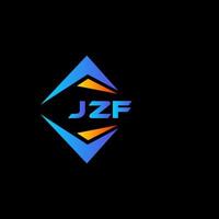 JZF abstract technology logo design on Black background. JZF creative initials letter logo concept. vector