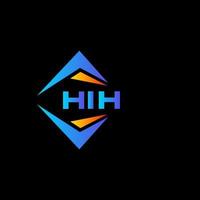 HIH abstract technology logo design on Black background. HIH creative initials letter logo concept. vector