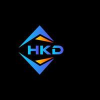 diseño de logotipo de tecnología abstracta hkd sobre fondo negro. concepto de logotipo de letra de iniciales creativas hkd. vector