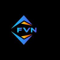 diseño de logotipo de tecnología abstracta fvn sobre fondo negro. concepto de logotipo de letra de iniciales creativas fvn. vector