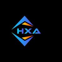 diseño de logotipo de tecnología abstracta hxa sobre fondo negro. concepto de logotipo de letra de iniciales creativas hxa. vector