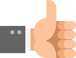thumbs up hand flat icon png