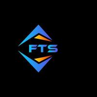 diseño de logotipo de tecnología abstracta fts sobre fondo negro. concepto de logotipo de letra de iniciales creativas de fts. vector