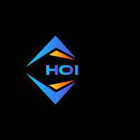 HOI abstract technology logo design on Black background. HOI creative initials letter logo concept. vector