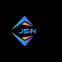 JSN abstract technology logo design on Black background. JSN creative initials letter logo concept. vector