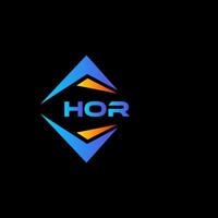 HOR abstract technology logo design on Black background. HOR creative initials letter logo concept. vector