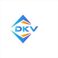 Diseño de logotipo de tecnología abstracta dkv sobre fondo blanco. concepto de logotipo de letra de iniciales creativas dkv. vector