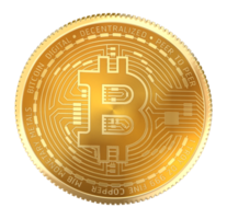 3d bitcoin gul Färg png