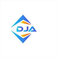 diseño de logotipo de tecnología abstracta dja sobre fondo blanco. concepto de logotipo de letra de iniciales creativas dja. vector