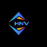 diseño de logotipo de tecnología abstracta hnv sobre fondo negro. concepto de logotipo de letra de iniciales creativas hnv. vector