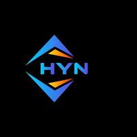 diseño de logotipo de tecnología abstracta hyn sobre fondo negro. concepto de logotipo de letra de iniciales creativas hyn. vector