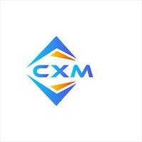 diseño de logotipo de tecnología abstracta cxm sobre fondo blanco. concepto de logotipo de letra de iniciales creativas cxm. vector