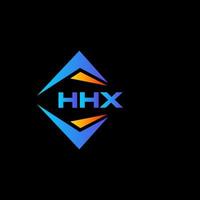 diseño de logotipo de tecnología abstracta hhx sobre fondo negro. concepto de logotipo de letra de iniciales creativas hhx. vector