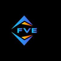 fve diseño de logotipo de tecnología abstracta sobre fondo negro. fve creativo concepto de logotipo de letras iniciales. vector