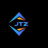 diseño de logotipo de tecnología abstracta jtz sobre fondo negro. concepto de logotipo de letra de iniciales creativas jtz. vector