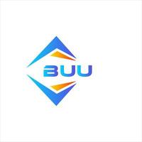 buu diseño de logotipo de tecnología abstracta sobre fondo blanco. concepto de logotipo de letra de iniciales creativas buu. vector