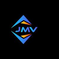 jmv diseño de logotipo de tecnología abstracta sobre fondo negro. concepto de logotipo de letra de iniciales creativas jmv. vector