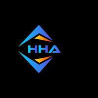 HHA abstract technology logo design on Black background. HHA creative initials letter logo concept. vector