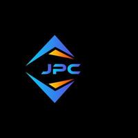 jpc diseño de logotipo de tecnología abstracta sobre fondo negro. concepto de logotipo de letra de iniciales creativas de jpc. vector